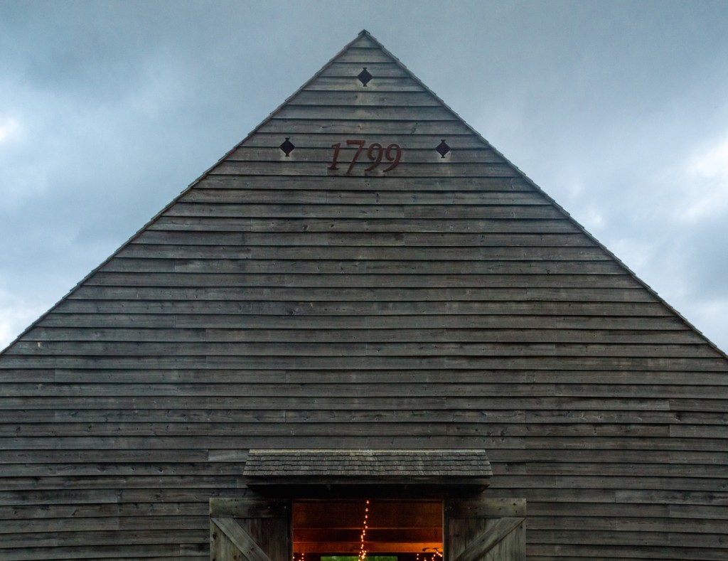 1799 sign on old barn