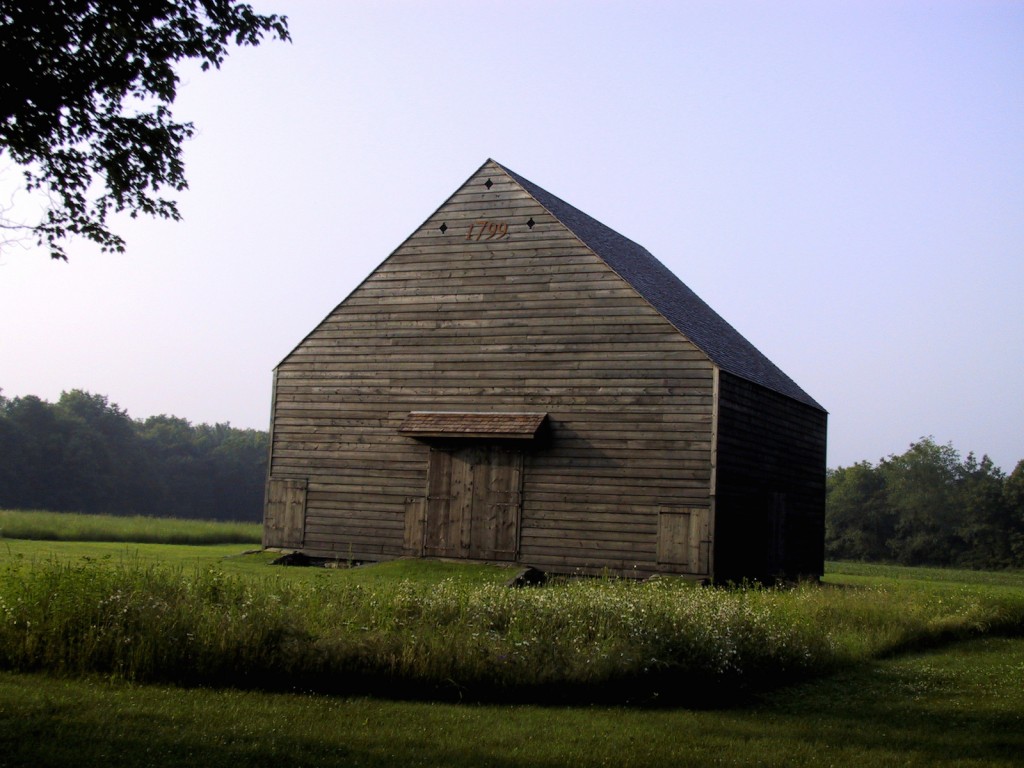 After: The barn in its new home in Ancramdale.